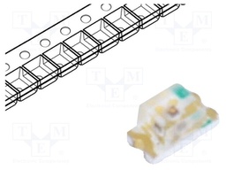 LED; SMD; 0603; red; 80mcd; 1.6x0.8x0.8mm; 130°; 2.1÷2.6V; 20mA
