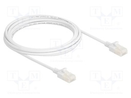Patch cord; U/UTP; Cat: 6a; RJ45 plug,both sides; 3m; LSZH; white