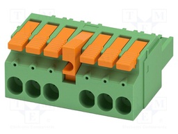 PCB connector, nominal cross section: 6 mm?, color: green, n