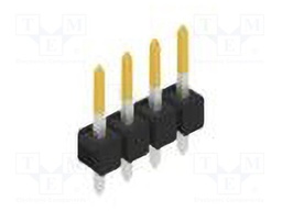 Connector: pin strips; pin header; male; PIN: 4; 2.54mm; THT; 1x4