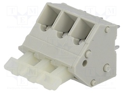PCB terminal block; angled 45°; 5mm; ways: 3; on PCBs; 0.5÷2.5mm2