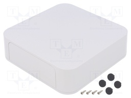 Enclosure: with panel; PF; X: 150mm; Y: 150mm; Z: 45mm; ABS; white