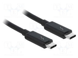 Cable; bidirectional,Thunderbolt 3; USB C plug,both sides; 0.5m