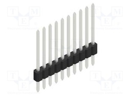 Connector: pin strips; pin header; male; PIN: 10; 1.27mm; THT; 1x10
