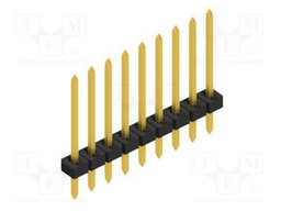 Connector: pin strips; pin header; male; PIN: 9; 2mm; THT; 1x9; 100V