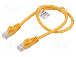 Patch cord; U/UTP; 6; stranded; CCA; PVC; orange; 0.5m; 26AWG; 1pcs.