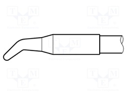 Tip; bent conical; 1.7mm; longlife; for  JBC-AP-A soldering iron