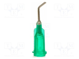 Needle: steel; 1.5"; Size: 18; bent at 45°; Mounting: Luer Lock