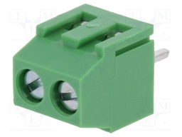 PCB terminal block; angled 90°; 3.5mm; ways: 2; on PCBs; 1.5mm2