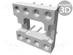 Socket: DIP; PIN: 8; 7.62mm; THT; Pitch: 2.54mm; bushing contacts
