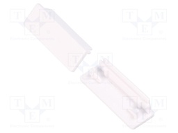 Cap for LED profiles; white; ABS; with the inscription TOPMET