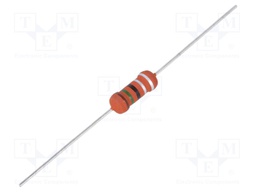 Resistor: metal film; fusible; THT; 1.5Ω; 2W; ±10%; Ø5x12mm; axial