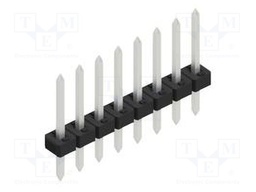 Connector: pin strips; pin header; male; PIN: 8; 2mm; THT; 1x8; 100V