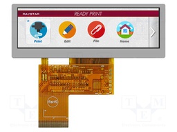 Display: TFT; 3.9"; 480x128; Illumin: LED; Dim: 105.5x37x3.05mm