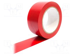 Tape: marking; red; L: 33m; W: 50mm; self-adhesive; Thk: 0.15mm