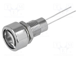 Indicator: LED; flat; Cutout: Ø8.2mm; IP67; for PCB; brass; ØLED: 5mm