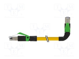 Patch cord; RJ45 plug,RJ45 left angled plug; 5; stranded; Cu; PUR