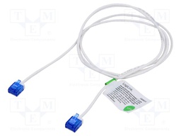 Patch cord; RJ45 plug,both sides; U/UTP; 6a; Cu; white; 1.5m