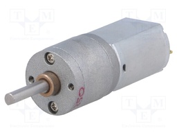 Motor: DC; with gearbox; 6VDC; 2.9A; Shaft: D spring; 60rpm