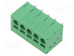 PCB terminal block; Contacts ph: 5mm; ways: 5; straight; terminal