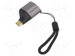 Adapter; DisplayPort 1.2; DisplayPort socket,USB C plug; grey