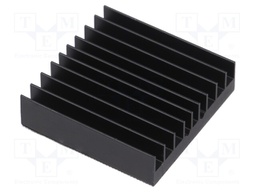 Heatsink: extruded; grilled; black; L: 35mm; W: 33mm; H: 9.5mm