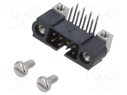 4+4 Pos. Male DIL Horizontal Throughboard Conn. Jackscrews