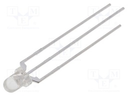 LED; 3mm; red/green; 30°; Front: convex; 1.95÷2.5/2.1÷2.5V