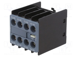 Auxiliary Contact, Size S00 Contactor Relays, 3NO-1NC, Snap-On Mount, Screw, SIRIUS 3RH2 Series