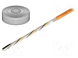 Wire: servo drive; chainflex® CF220.UL.H,hybrid; orange; Cu; PVC