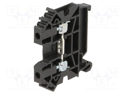 Splice terminal: rail; 0.5÷4mm2; ways: 1; terminals: 2; black; TS35