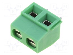 PCB terminal block; angled 90°; 5.08mm; ways: 2; on PCBs; terminal