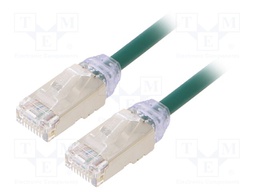 Patch cord; F/UTP,TX6A-28™; 6a; solid; Cu; LSZH; green; Len: 1m