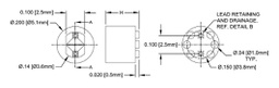 Spacer sleeve; LED; Øout: 5.1mm; ØLED: 3mm,5mm; L: 9.9mm; natural