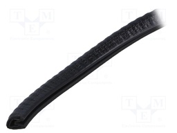 Hole and edge shield; PVC; L: 5m; black; H: 9.5mm; W: 6.5mm; -40÷90°C