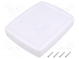 Enclosure: multipurpose; X: 144mm; Y: 184mm; Z: 38mm; ABS; white; IP67