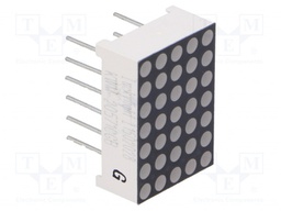 Display: LED; matrix; 5x7; yellow-green; 3-6mcd; cathode; 2.2÷2.8V