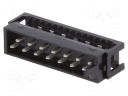 Plug; Micro-MaTch; male; PIN: 14; IDC; for ribbon cable; Layout: 2x7