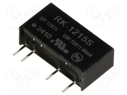 Converter: DC/DC; 1W; Uin: 10.8÷13.2V; Uout: 15VDC; Iout: 66mA; SIP7