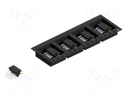 Connector: pin strips; pin header; male; PIN: 8; 2mm; SMT; 2x4; 100V