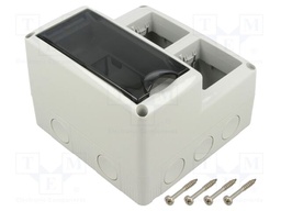 Enclosure: for modular components; IP40; for wall mounting; grey