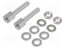 Set of screws for D-Sub; Thread len: 14.2mm; Thread: UNC4-40