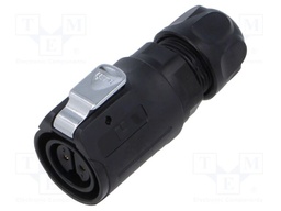 Connector: circular; Quicklock; plug; female; straight; PIN: 2; 400V