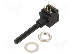 Potentiometer: shaft; single turn; 5kΩ; 200mW; THT; 6mm; plastic