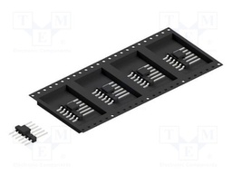 Connector: pin strips; pin header; male; PIN: 6; 2.54mm; SMT; 1x6