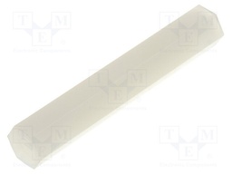 Screwed spacer sleeve; hexagonal; polyamide; M2; L: 28mm