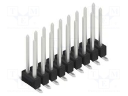 Connector: pin strips; pin header; male; PIN: 18; 2.54mm; SMT; 2x9