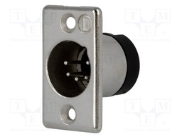 Socket; XLR; male; PIN: 5; straight; soldering; Contacts: brass; 50V