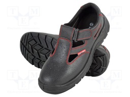 Sandals; Size: 43; black; leather; slip; without toecap