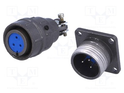 Socket,plug; Connector: circular; DS1110-06; male,female; PIN: 3